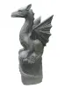 Product image 4 of the product “Sitting dragon on a rock, approx. 152 cm high. Cast stone, handcrafted & colored ”